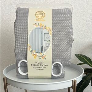 Housewell Gray Shower Curtain